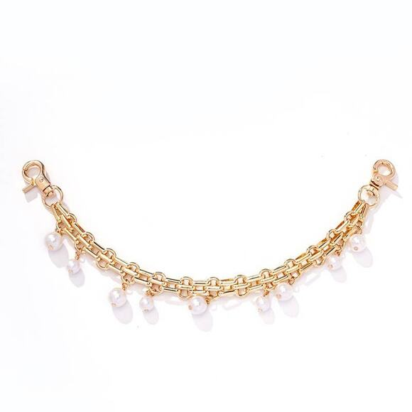 Decorative Chain and Pearl Beads Purse Bag Charm - Picture 4 of 4